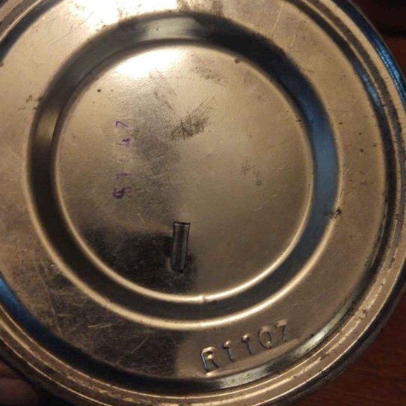 Vintage MCM Copper Coffee Tin Storage Container W/ Lid Graphic Print Pots - Picture 8 of 14